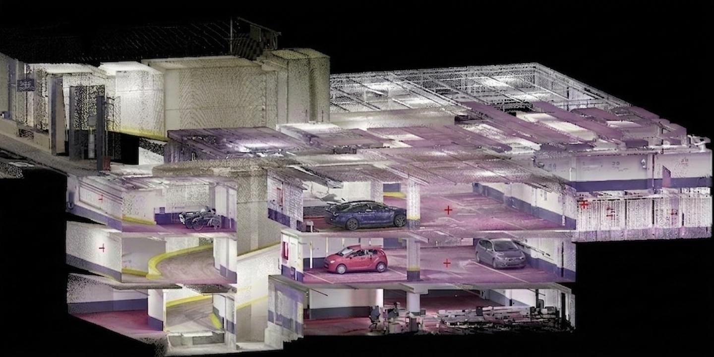 3D-scanning ondergrondse parking
